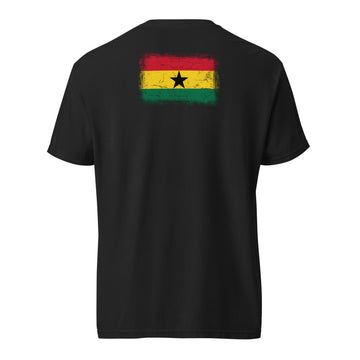 Ghana Flag Tee | Back Print | Unisex | Heavyweight Cotton