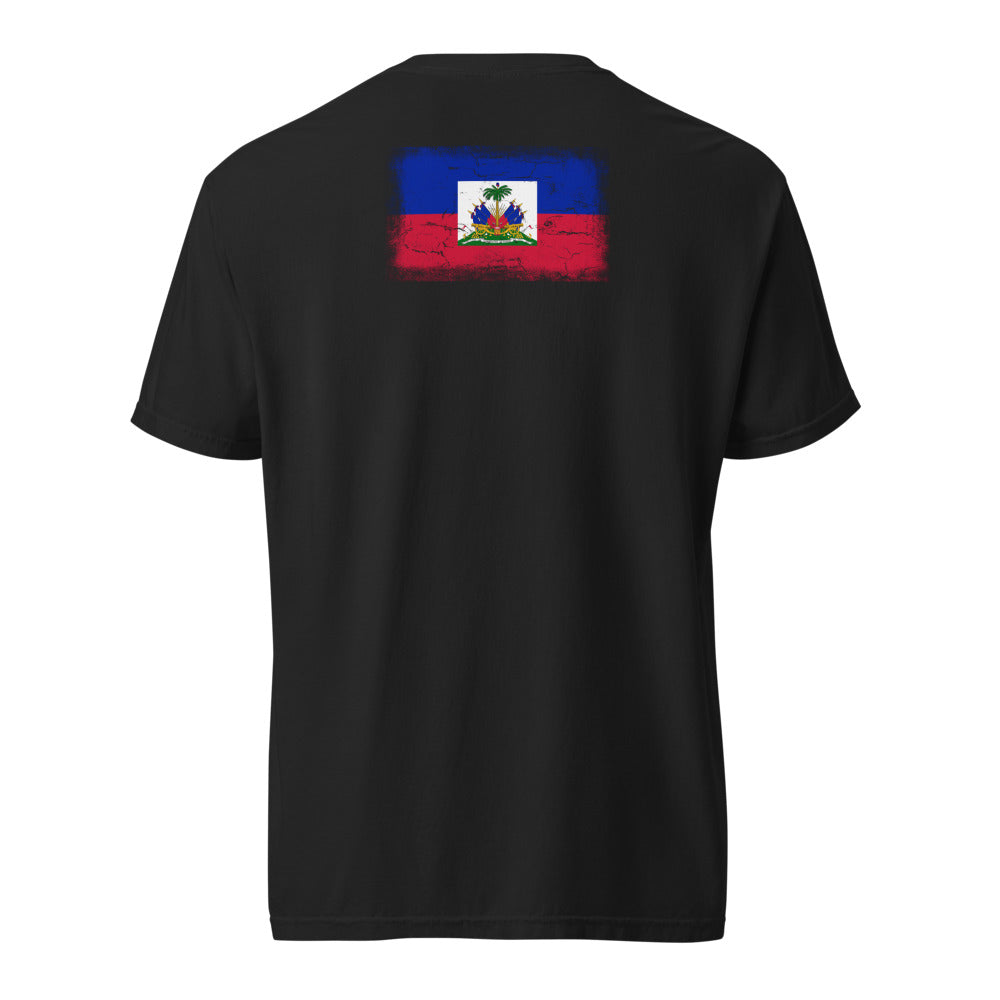 Haiti Flag Tee — Back — Black