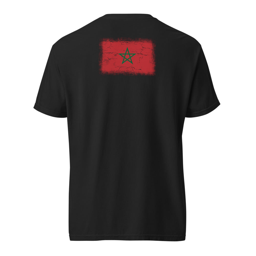 Morocco Flag Tee — Back — Black