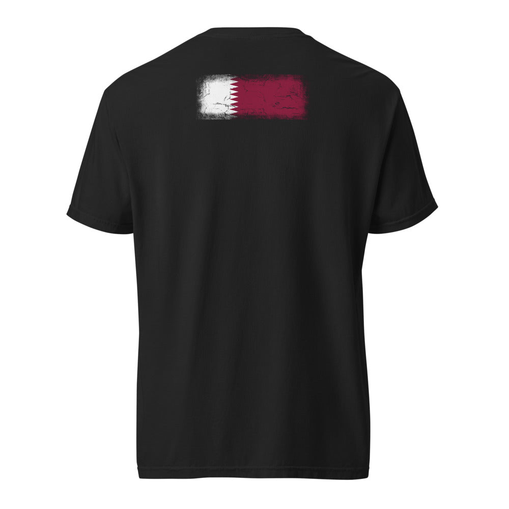 Qatar Flag Tee — Back — Black