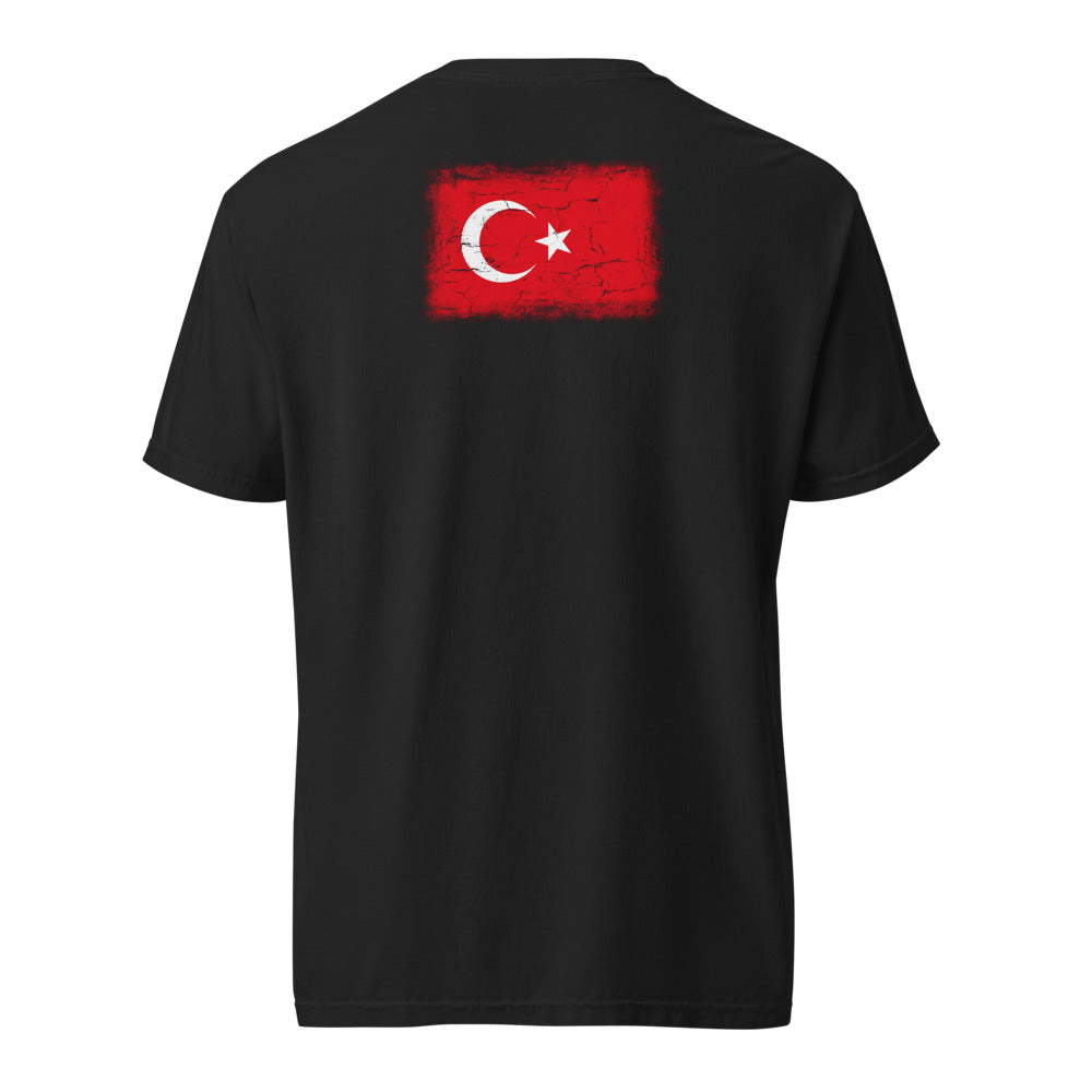 Türkiye Flag Tee — Back — Black