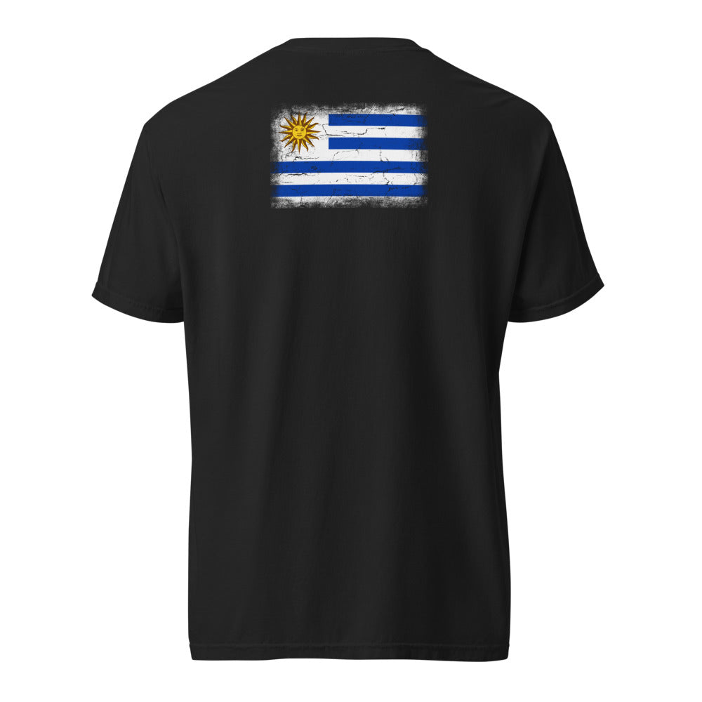 Uruguay Flag Tee — Back — Black