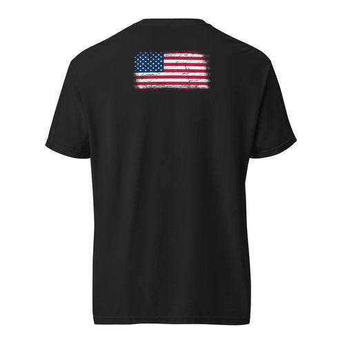 USA Flag Tee — Back — Black