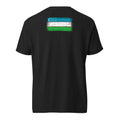 Uzbekistan Flag Tee — Back — Black