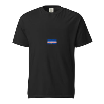 Cape Verde Flag Tee | Minimal | Unisex | Heavyweight Cotton