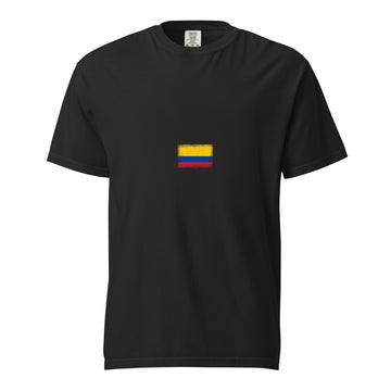 Colombia Flag Tee | Minimal | Unisex | Heavyweight Cotton