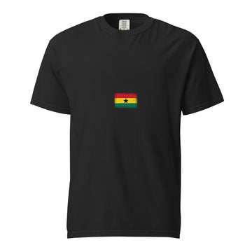 Ghana Flag Tee | Minimal | Unisex | Heavyweight Cotton