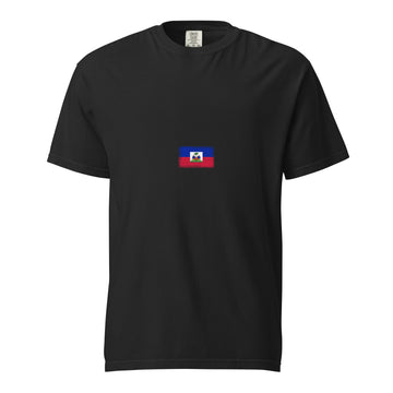 Haiti Flag Tee | Minimal | Unisex | Heavyweight Cotton