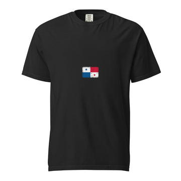 Panama Flag Tee | Minimal | Unisex | Heavyweight Cotton