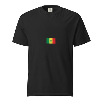 Senegal Flag Tee | Minimal | Unisex | Heavyweight Cotton