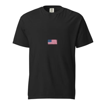 USA Flag Tee | Minimal | Unisex | Heavyweight Cotton