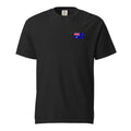 Australia flag t-shirt in Black, vintage-washed print, small flag on the left chest, unisex cut, front view