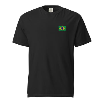 Brasil Flag Tee | Front | Unisex | Heavyweight Cotton