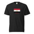 Egypt flag t-shirt in Black, vintage-washed print, large flag on the chest, unisex cut, front view