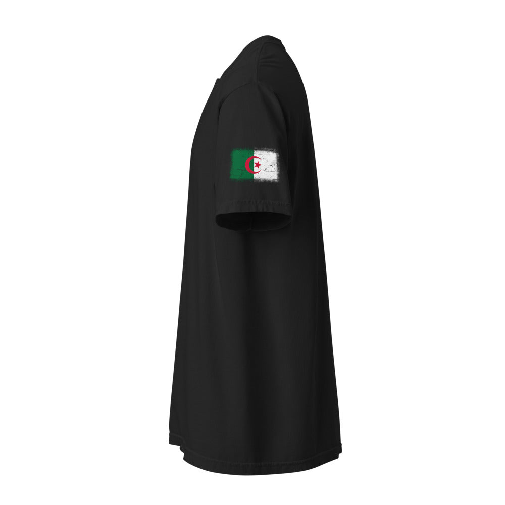 Algeria Flag Tee — Sleeve — Black