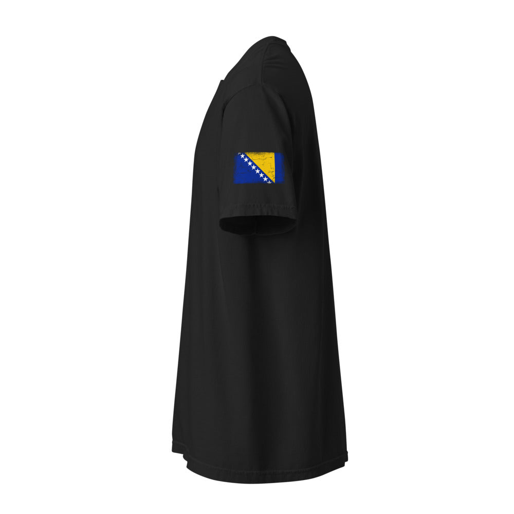 Bosnia and Herzegovina Flag Tee — Sleeve — Black