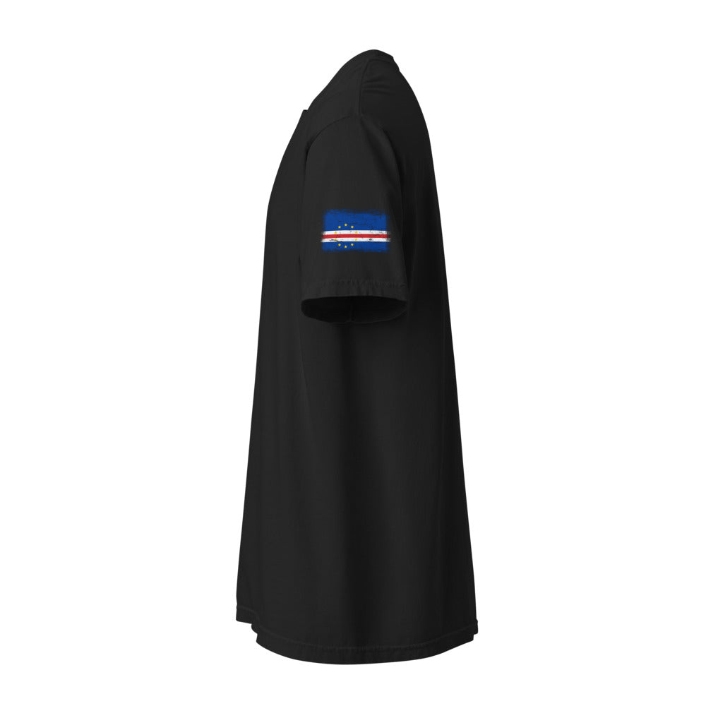 Cape Verde Flag Tee — Sleeve — Black