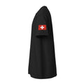 Switzerland Flag Tee — Sleeve — Black
