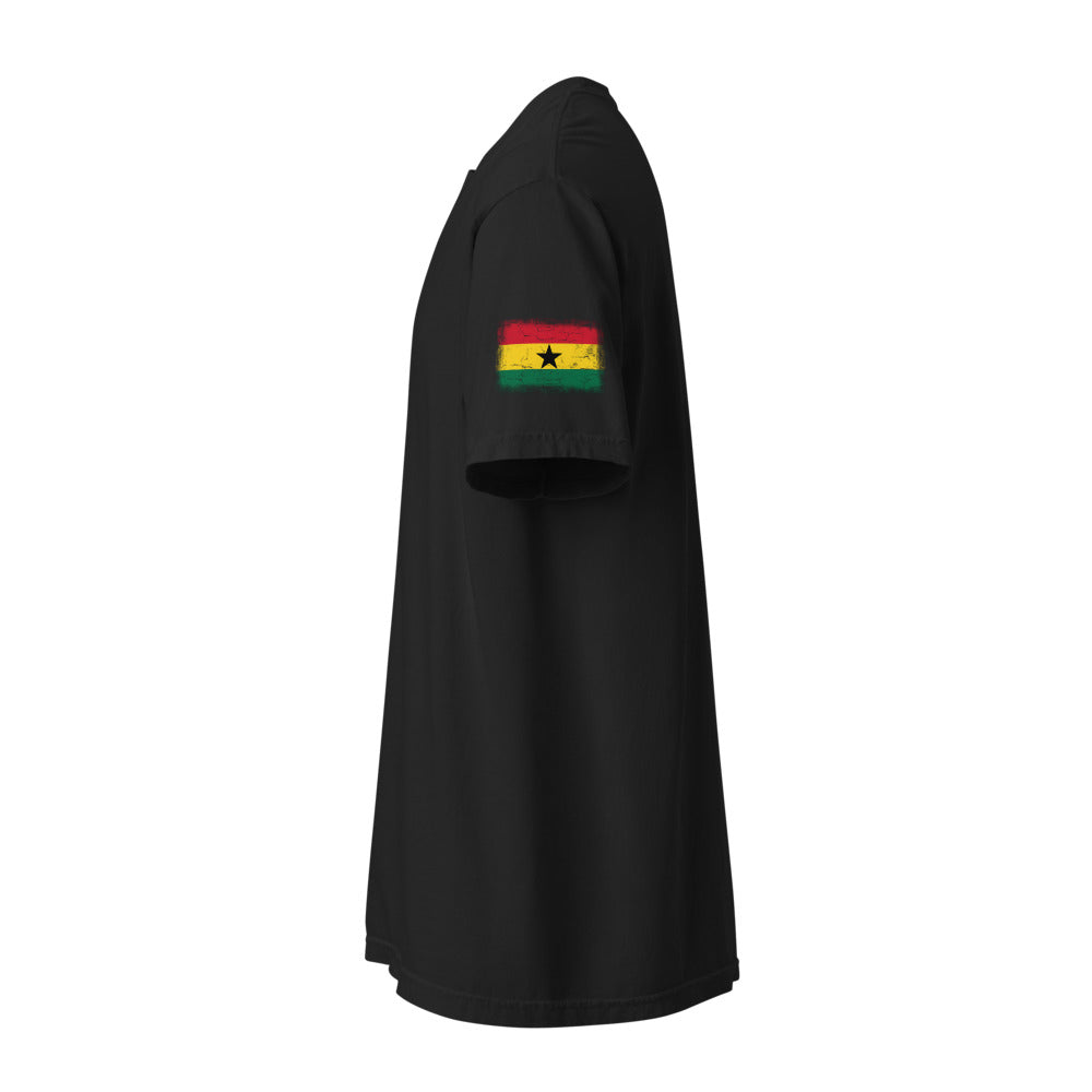 Ghana Flag Tee — Sleeve — Black