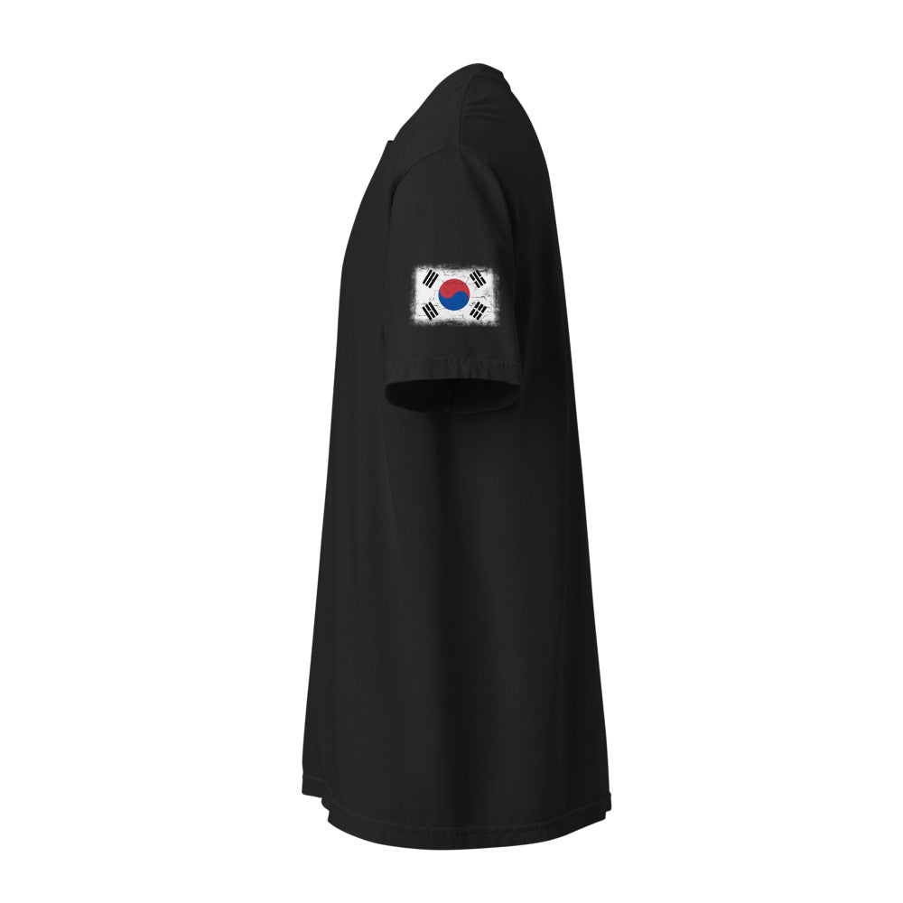 South Korea Flag Tee — Sleeve — Black