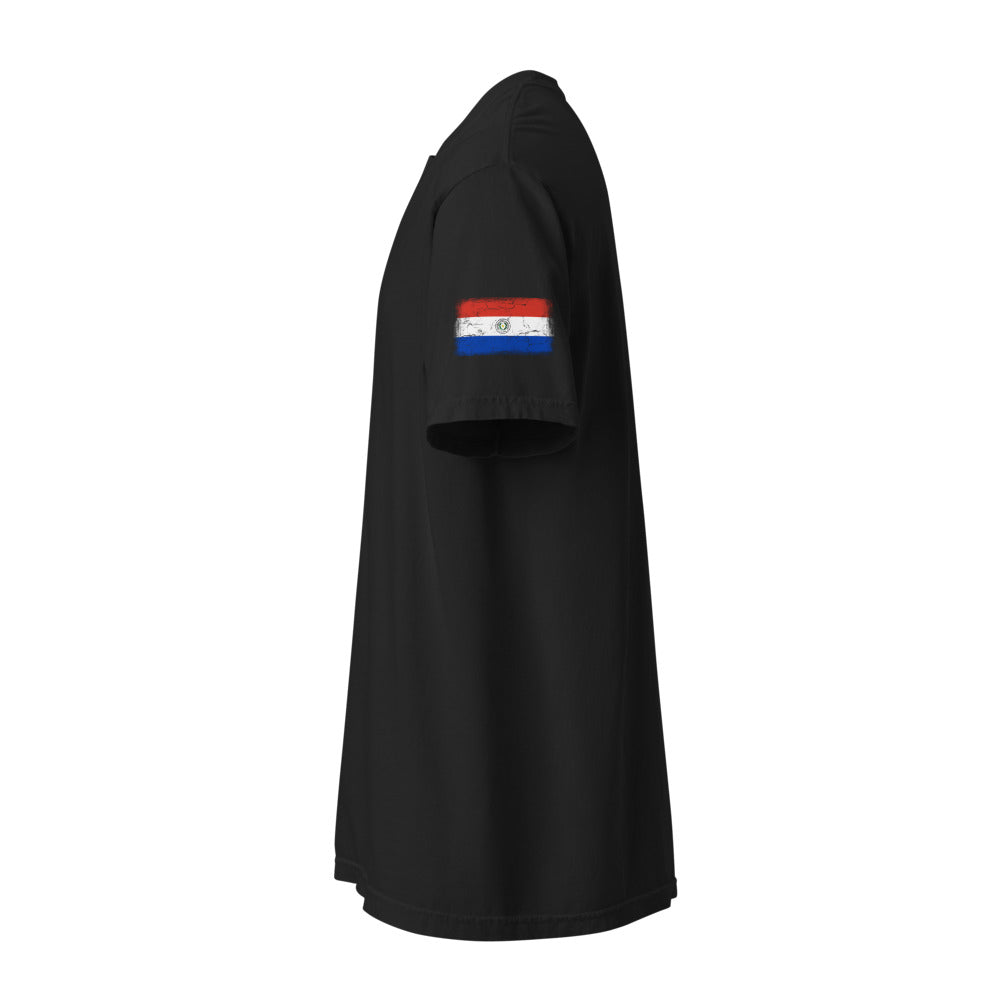 Paraguay Flag Tee — Sleeve — Black