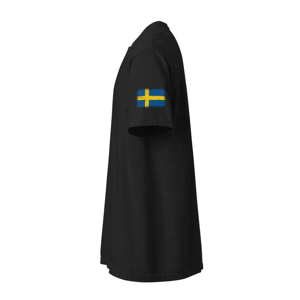 Sweden Flag Tee — Sleeve — Black