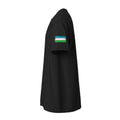 Uzbekistan Flag Tee — Sleeve — Black