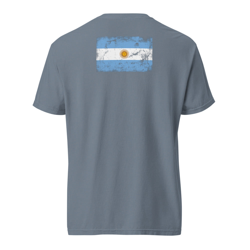 Argentina Flag Tee — Back — Blue Jean