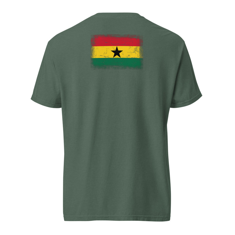 Ghana Flag Tee — Back — Blue Spruce