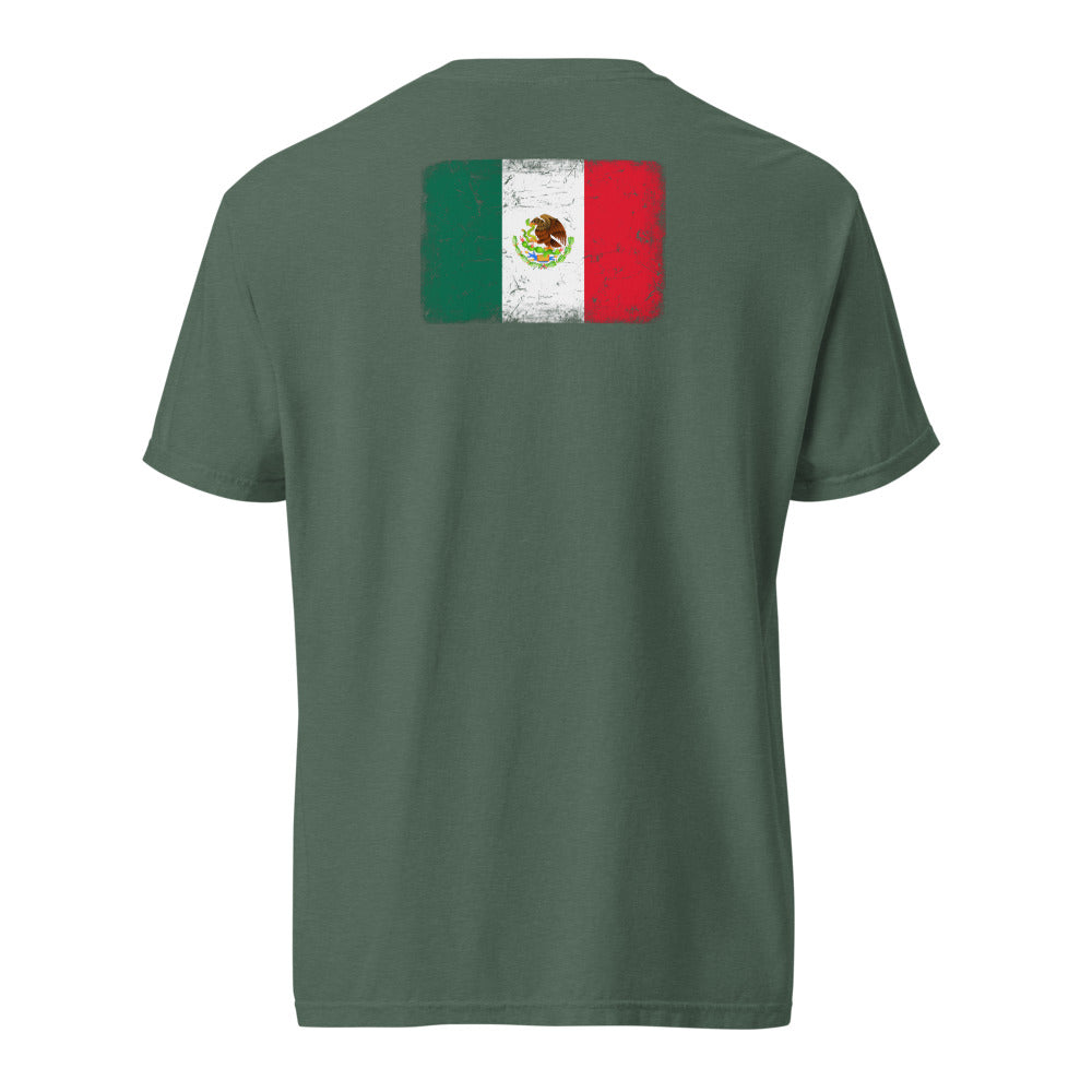 Mexico Flag Tee — Back — Blue Spruce