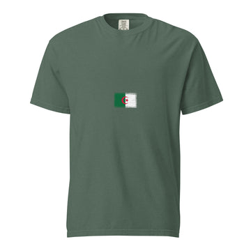 Algeria Flag Tee | Minimal | Unisex | Heavyweight Cotton