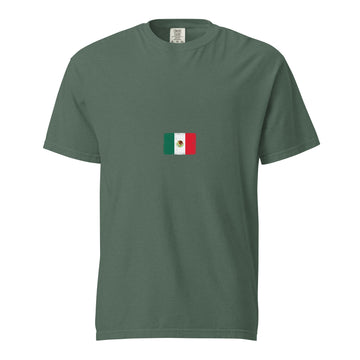 Mexico Flag Tee | Minimal | Unisex | Heavyweight Cotton