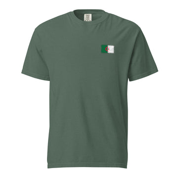 Algeria Flag Tee | Front | Unisex | Heavyweight Cotton
