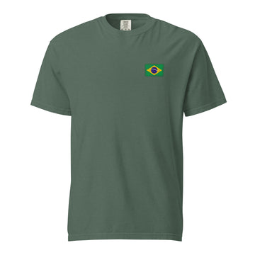 Brasil Flag Tee | Front | Unisex | Heavyweight Cotton