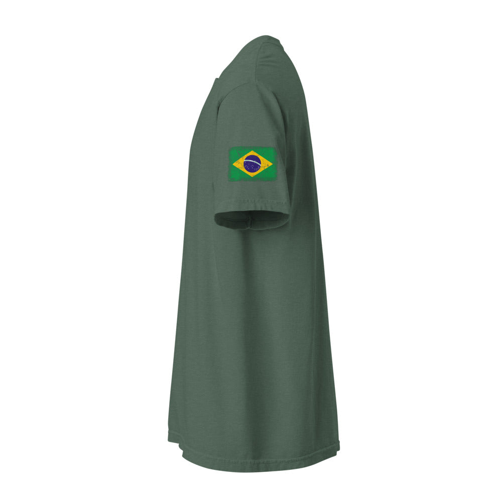 Brasil Flag Tee — Sleeve — Blue Spruce