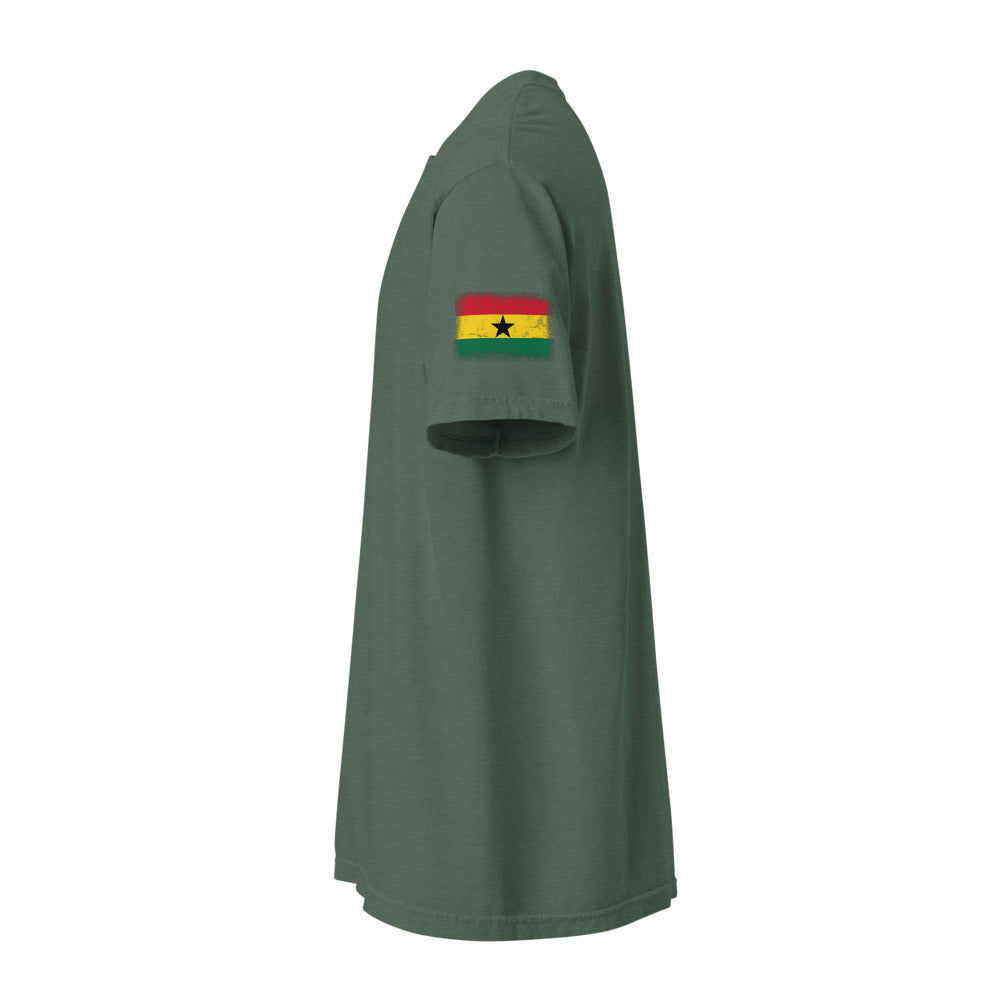 Ghana Flag Tee — Sleeve — Blue Spruce