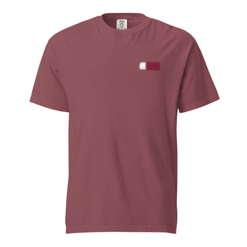 Qatar Flag Tee | Front | Unisex | Heavyweight Cotton