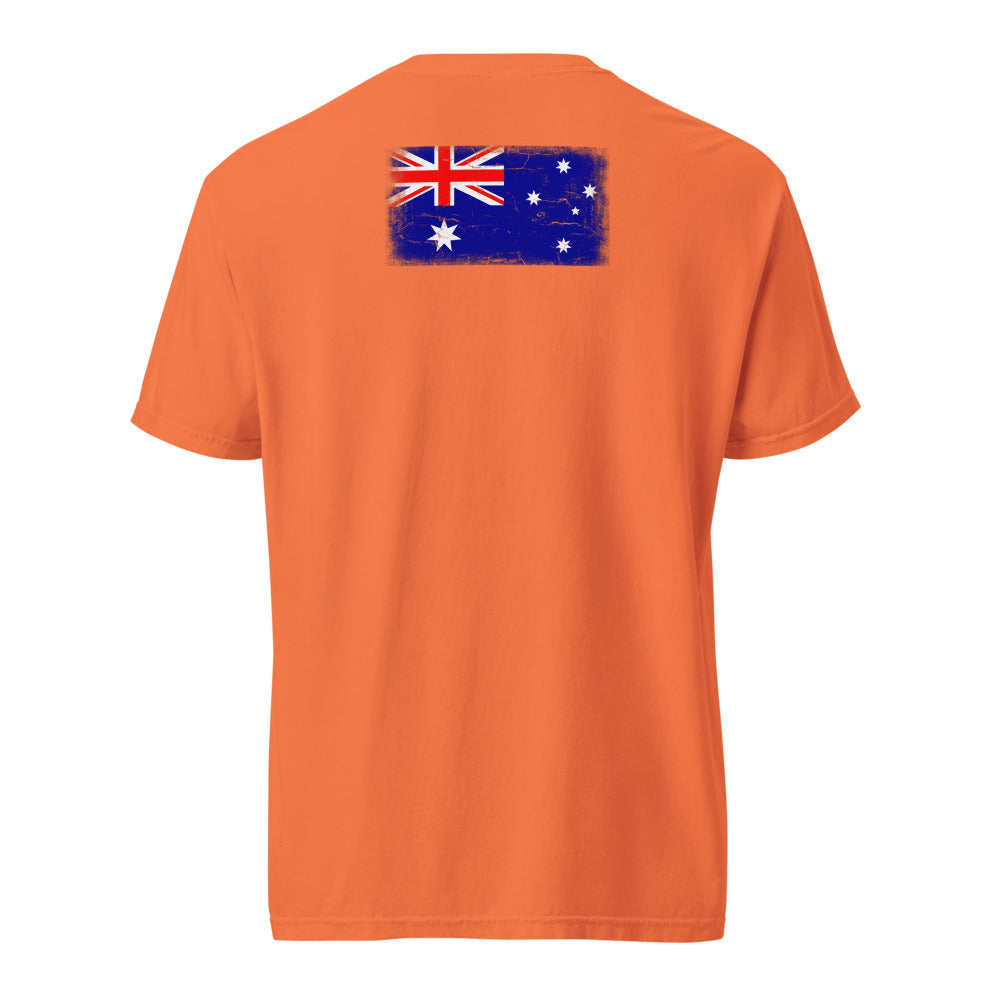 Australia Flag Tee — Back — Burnt Orange
