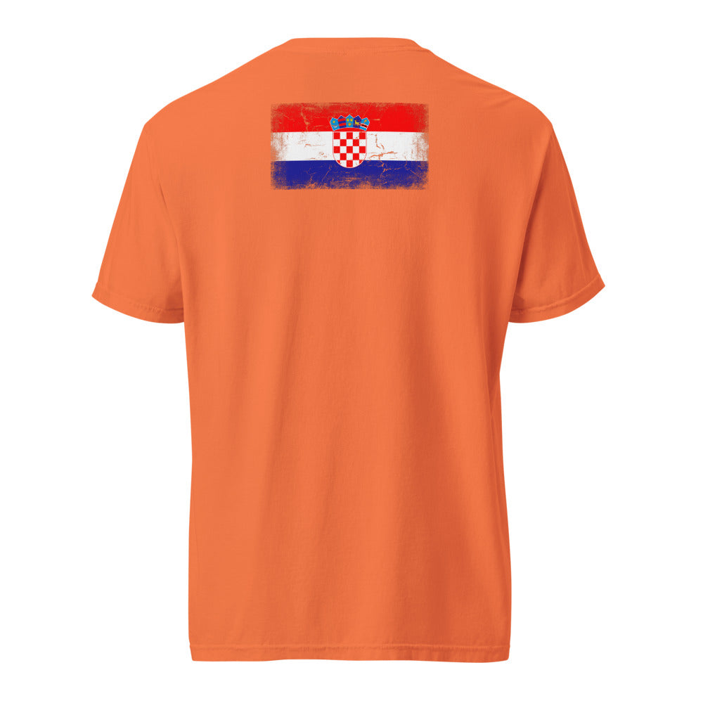 Croatia Flag Tee — Back — Burnt Orange