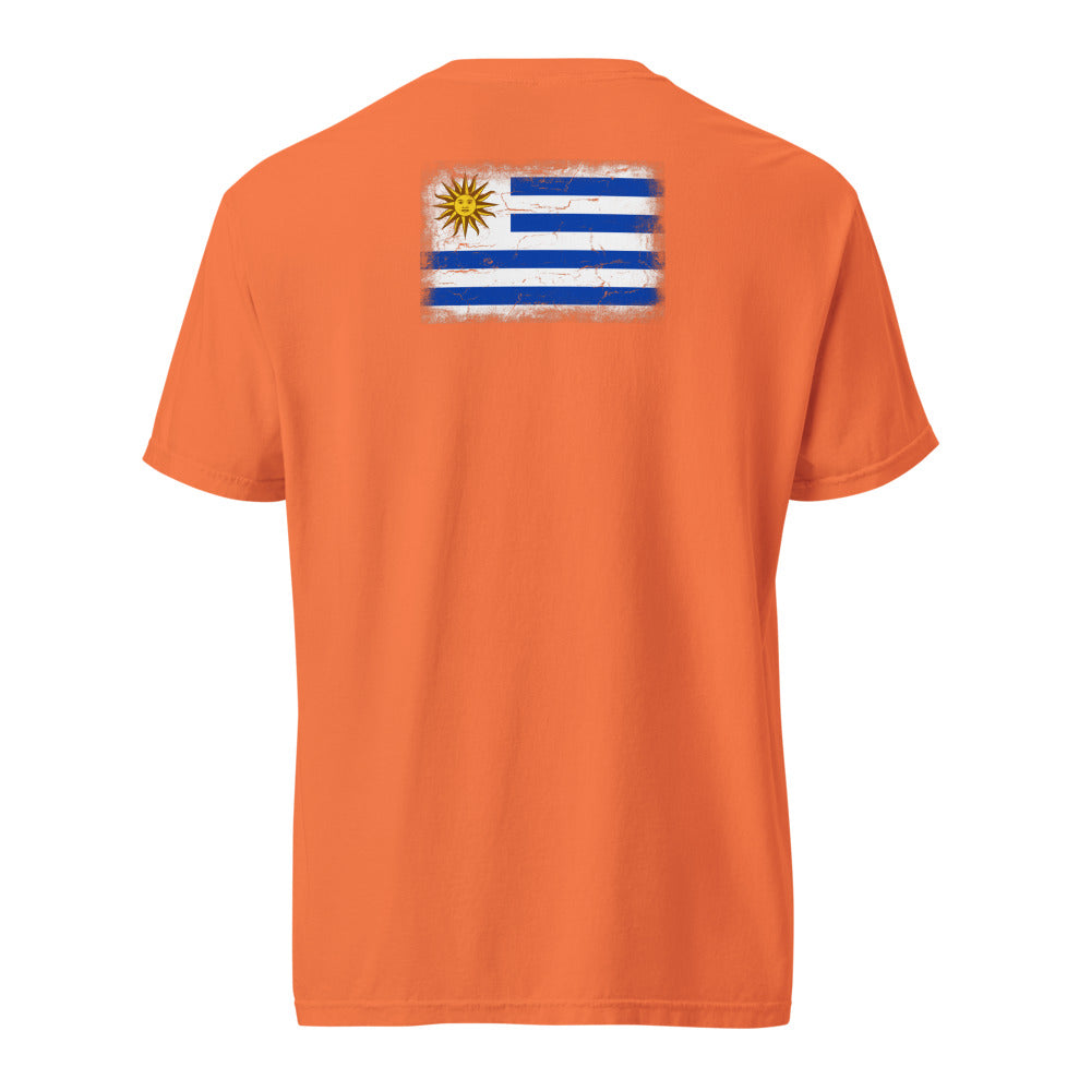 Uruguay Flag Tee — Back — Burnt Orange