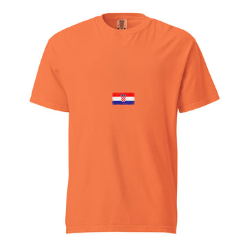 Croatia Flag Tee | Minimal | Unisex | Heavyweight Cotton