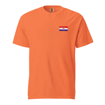 Croatia Flag Tee | Front | Unisex | Heavyweight Cotton