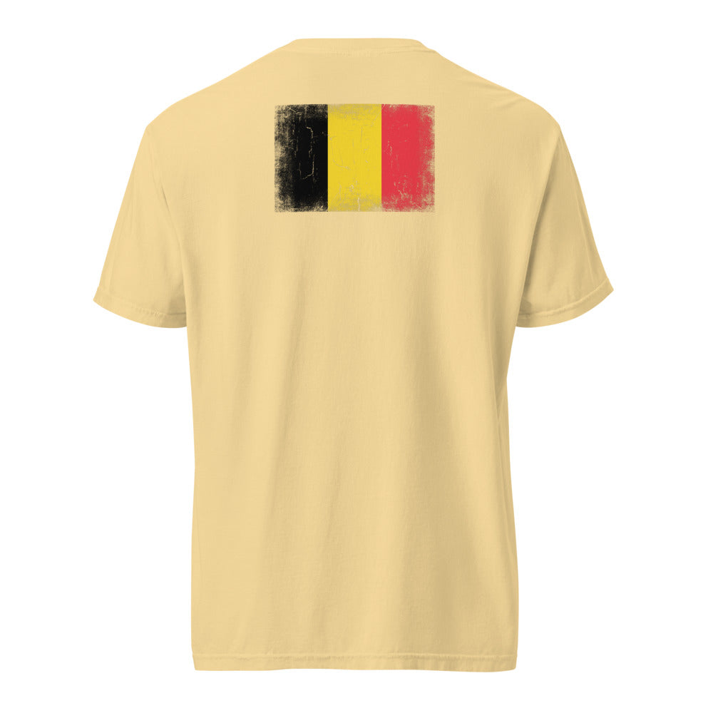 Belgium Flag Tee — Back — Butter