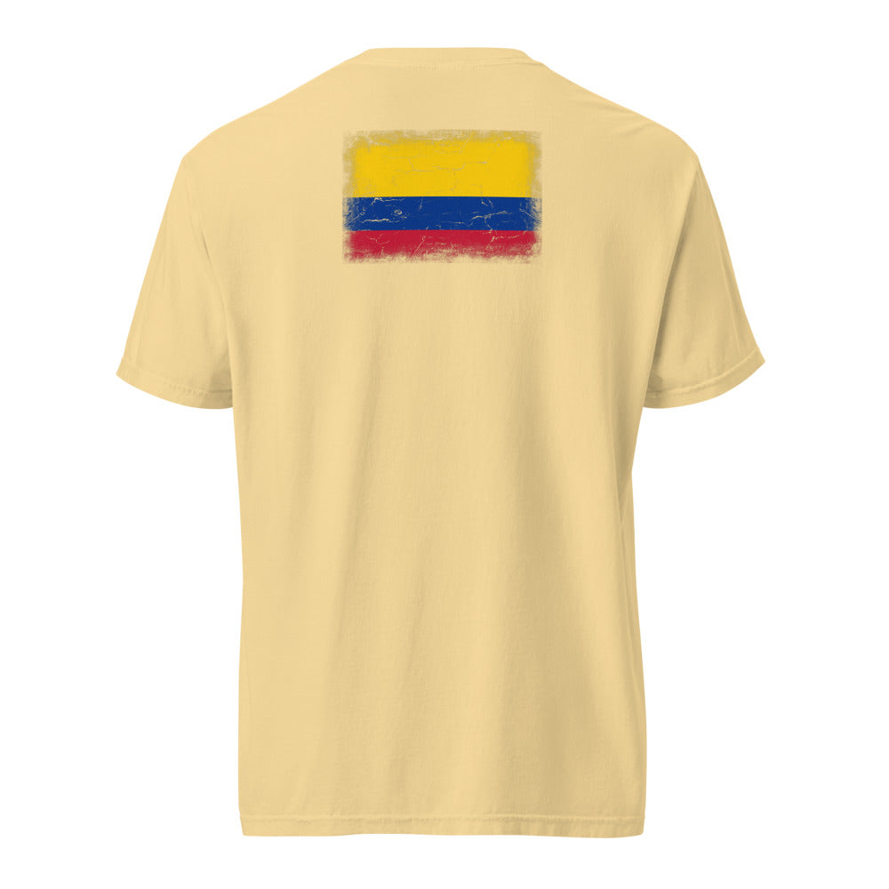 Colombia Flag Tee — Back — Butter
