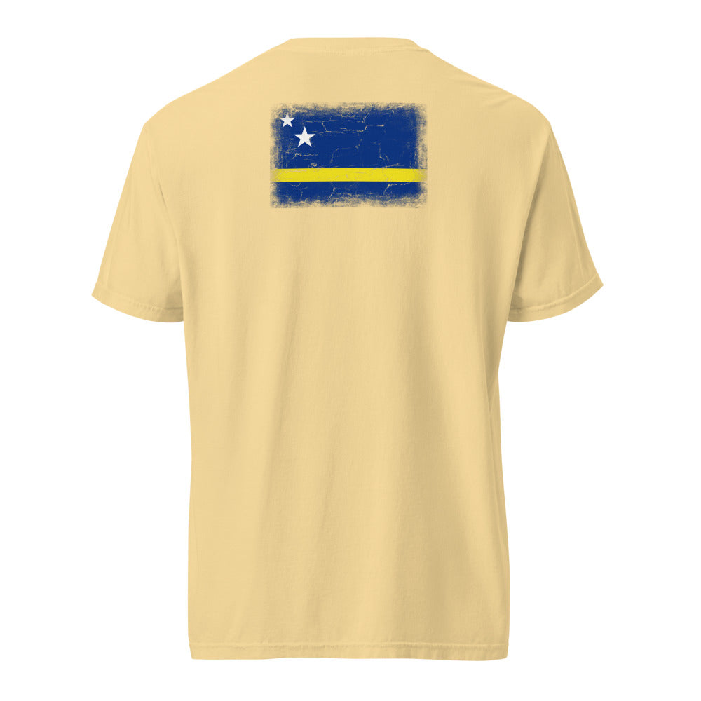 Curacao Flag Tee — Back — Butter