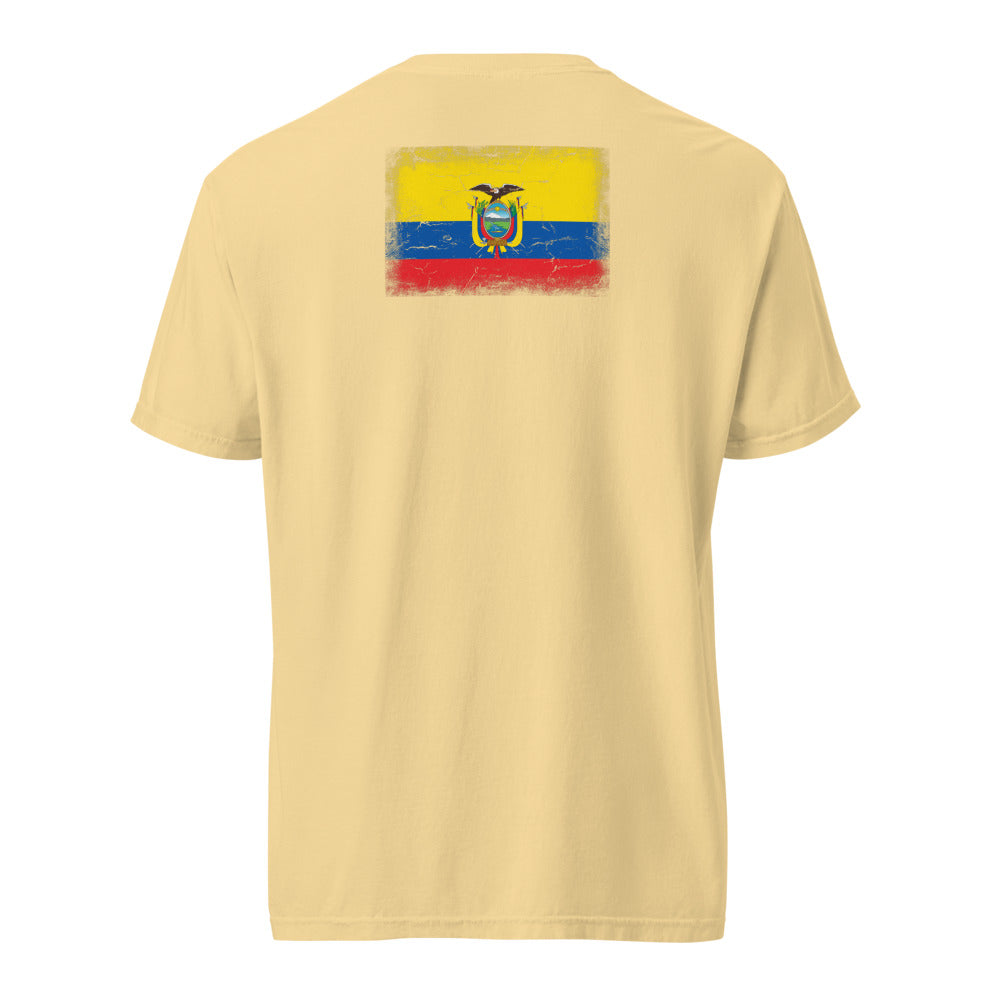 Ecuador Flag Tee — Back — Butter