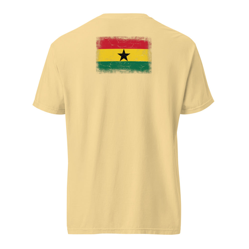 Ghana Flag Tee — Back — Butter