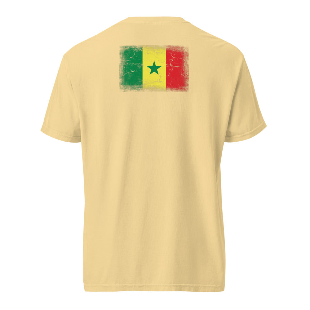 Senegal Flag Tee — Back — Butter