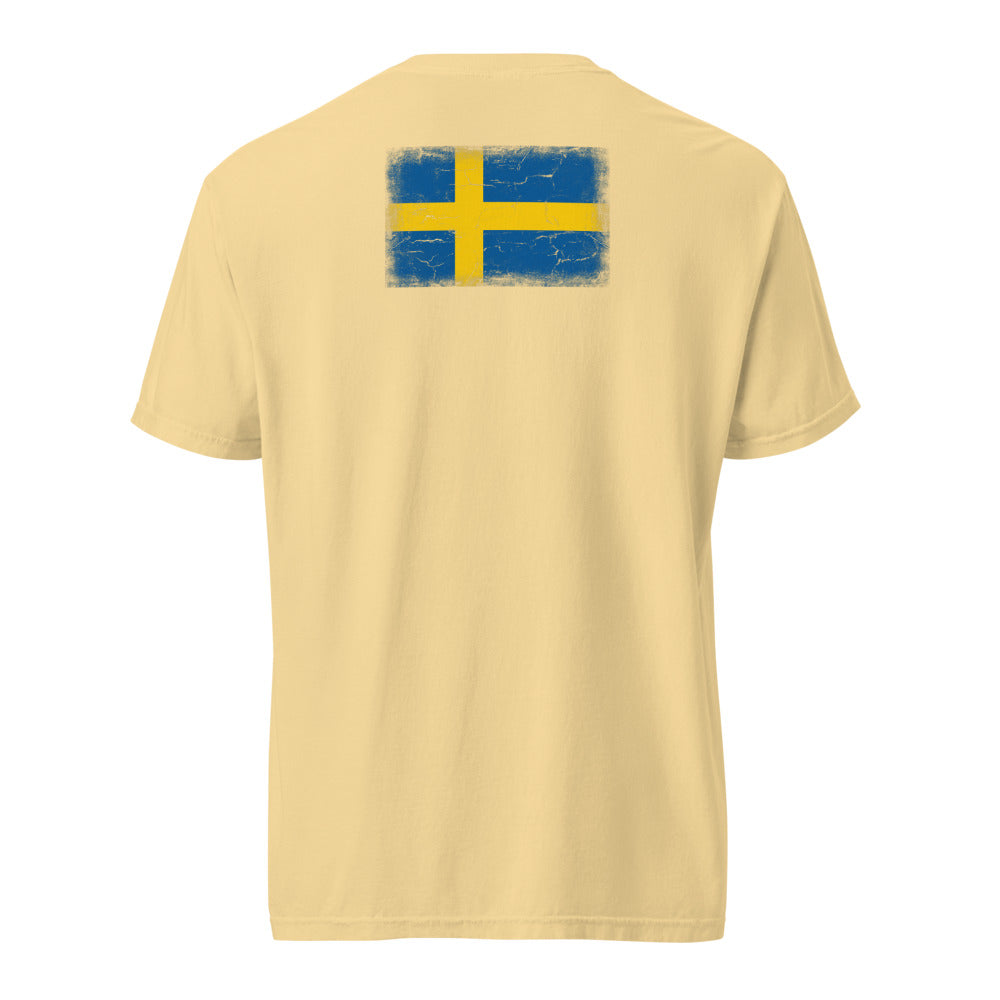 Sweden Flag Tee — Back — Butter