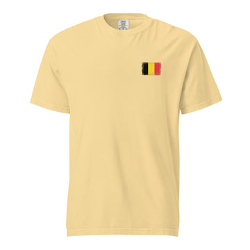 Belgium Flag Tee | Front | Unisex | Heavyweight Cotton